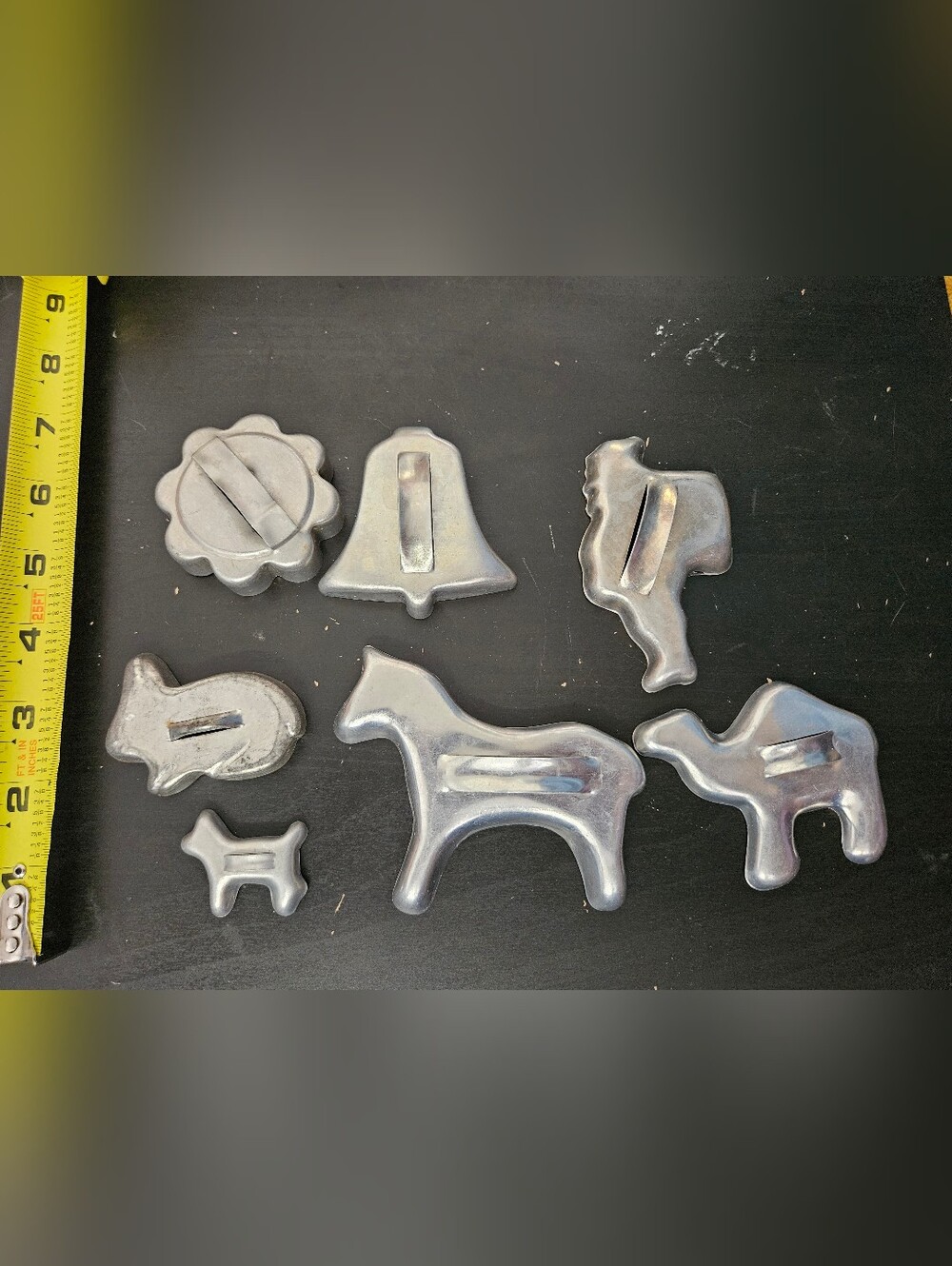 Vintage Cookie Cutters Metal Set Of 7 mixed holiday